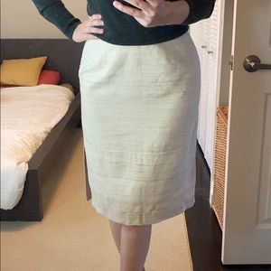 Holt Renfrew raw silk skirt